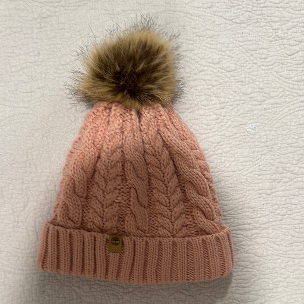 Cozy Pink Knit Pom-Pom Beanie for Women